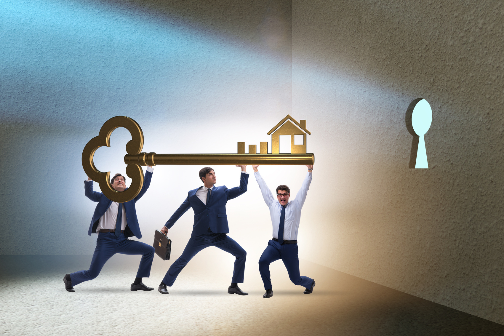 Businessmen in Real Estate Mortgage Concept